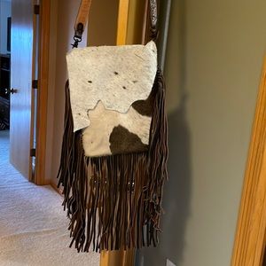 Cowhide conceal carry purse